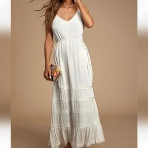 Lulus White Maxi Tiered